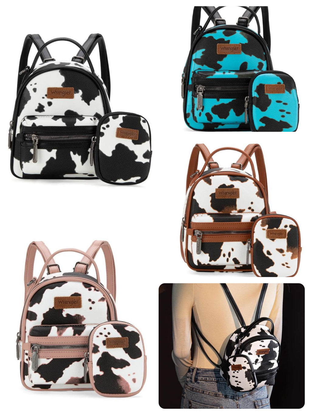 Mini WRANGLER cow backpack SET w/coin pouch – Southwest Bedazzle