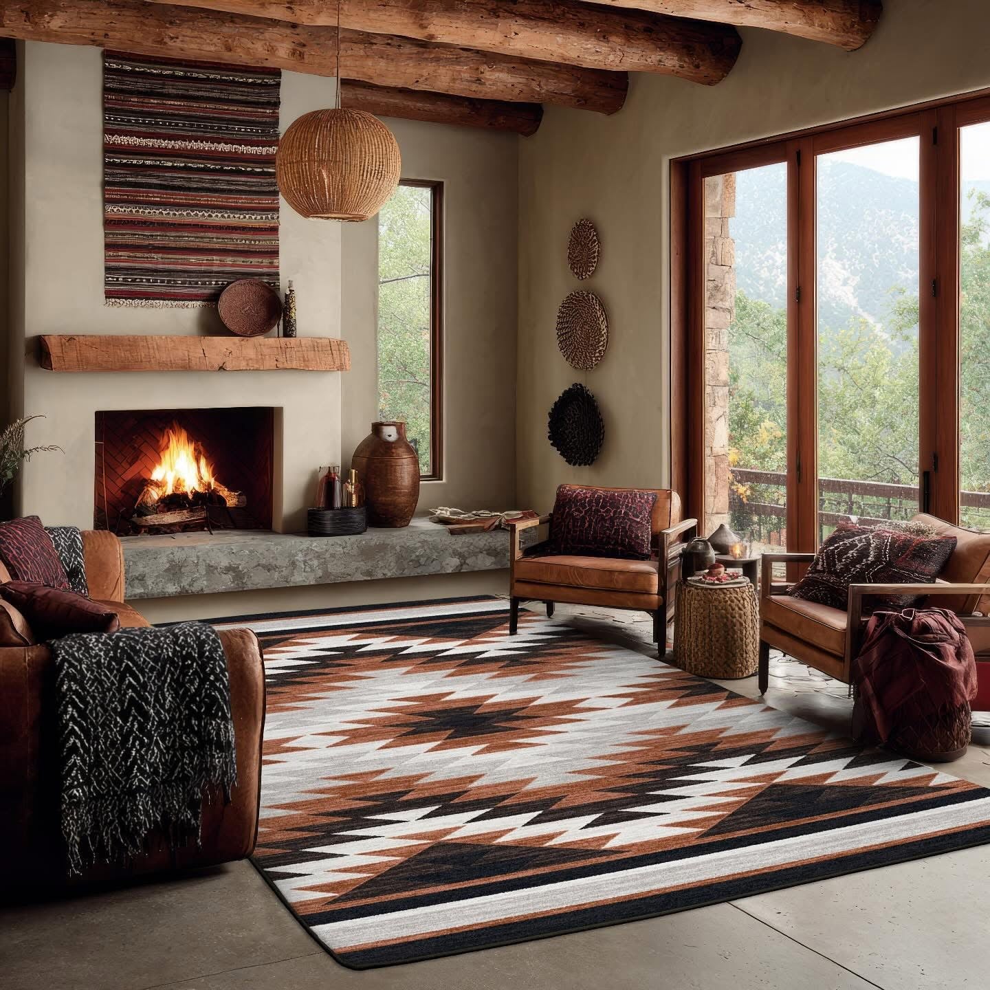 Starburst mother Clay area RUG – Southwest Bedazzle