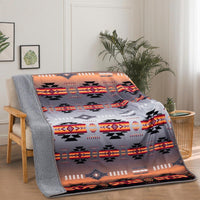Ombre Gradient aztec SHERPA BLANKET Southwest Bedazzle blankets/slippers