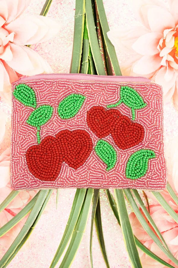 Cherry BEADED COIN clutch PURSE – Southwest Bedazzle