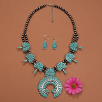 Southwest turquoise necklace && EARRINGS