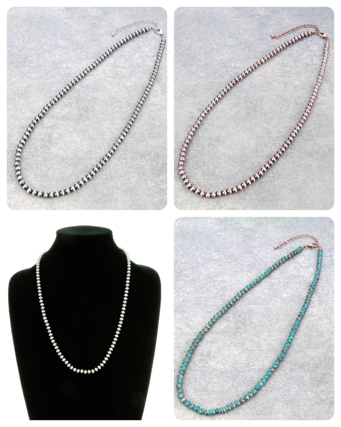 24” Navajo pearl necklace Southwest Bedazzle jewelz