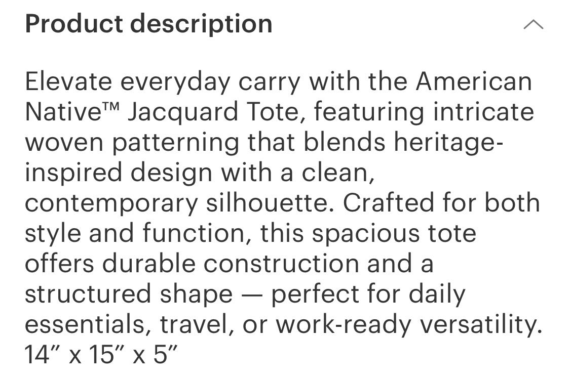 American Native XL TOTE