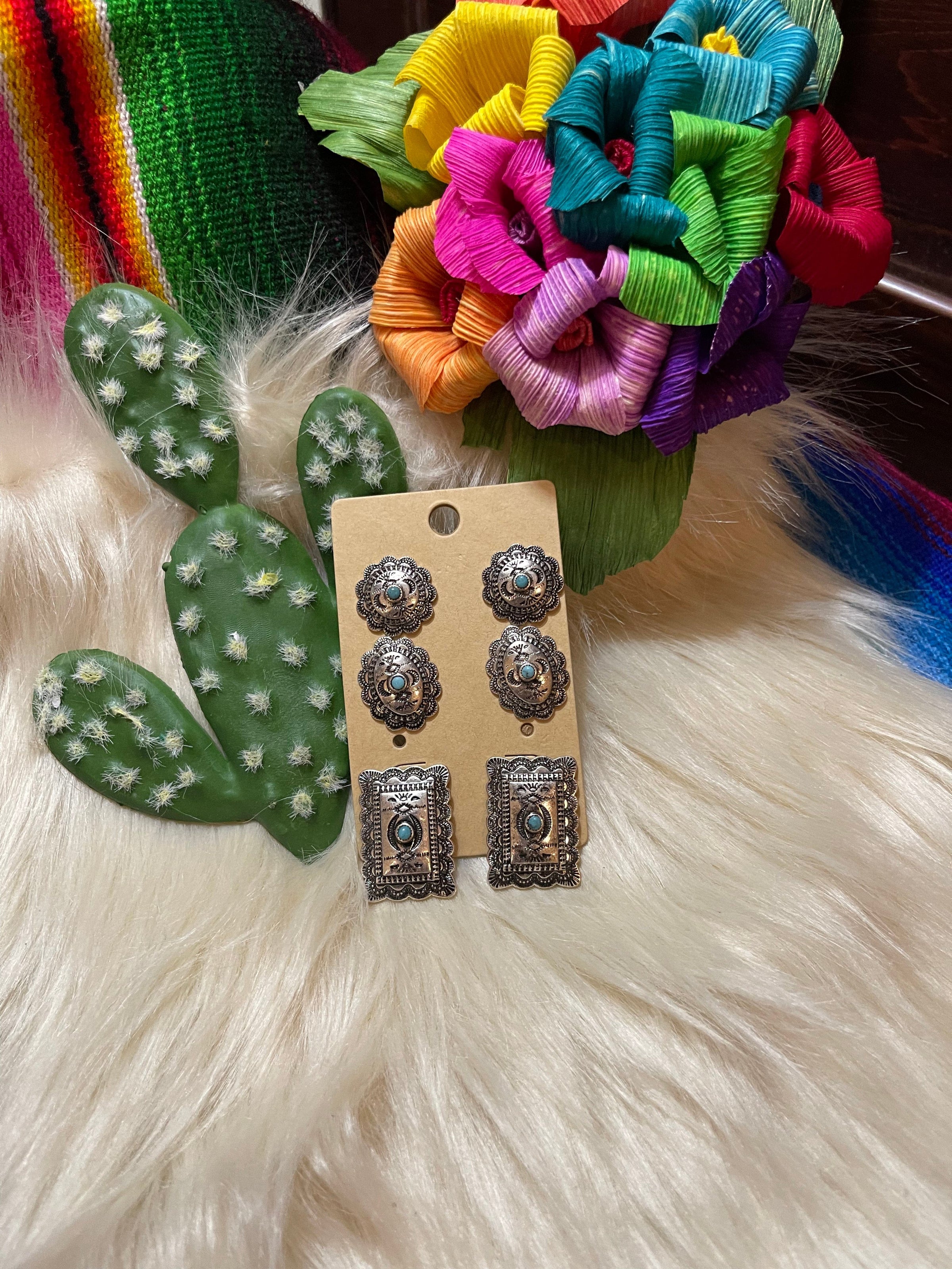 3 pack Southwest earrings Southwest Bedazzle jewelz