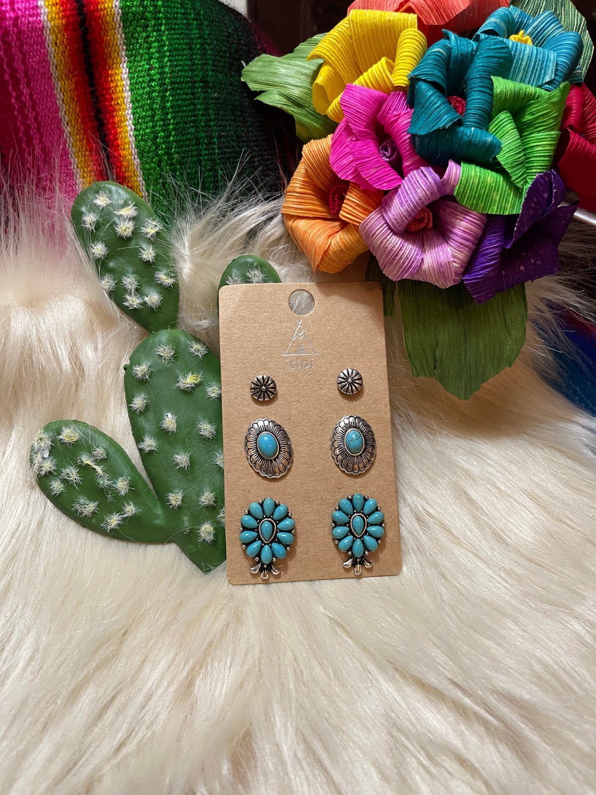 3 pack Southwest earrings Southwest Bedazzle jewelz