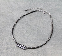 Bar Checkered CHOKER necklace