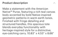 American Native crossbody purse
