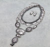 3 Layer Western concho necklace silver