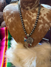 Western Navajo coin Indian head pendant necklace