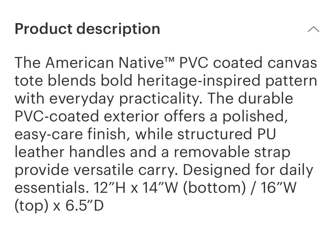 American Native Large TOTE