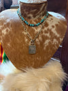 Layered Cowboy turquoise necklace