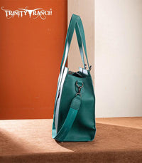 Large Trinity Ranch Cowhide WORK Tote