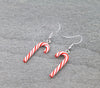Christmas Candy cane dangle earrings