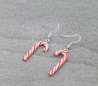 Christmas Candy cane dangle earrings