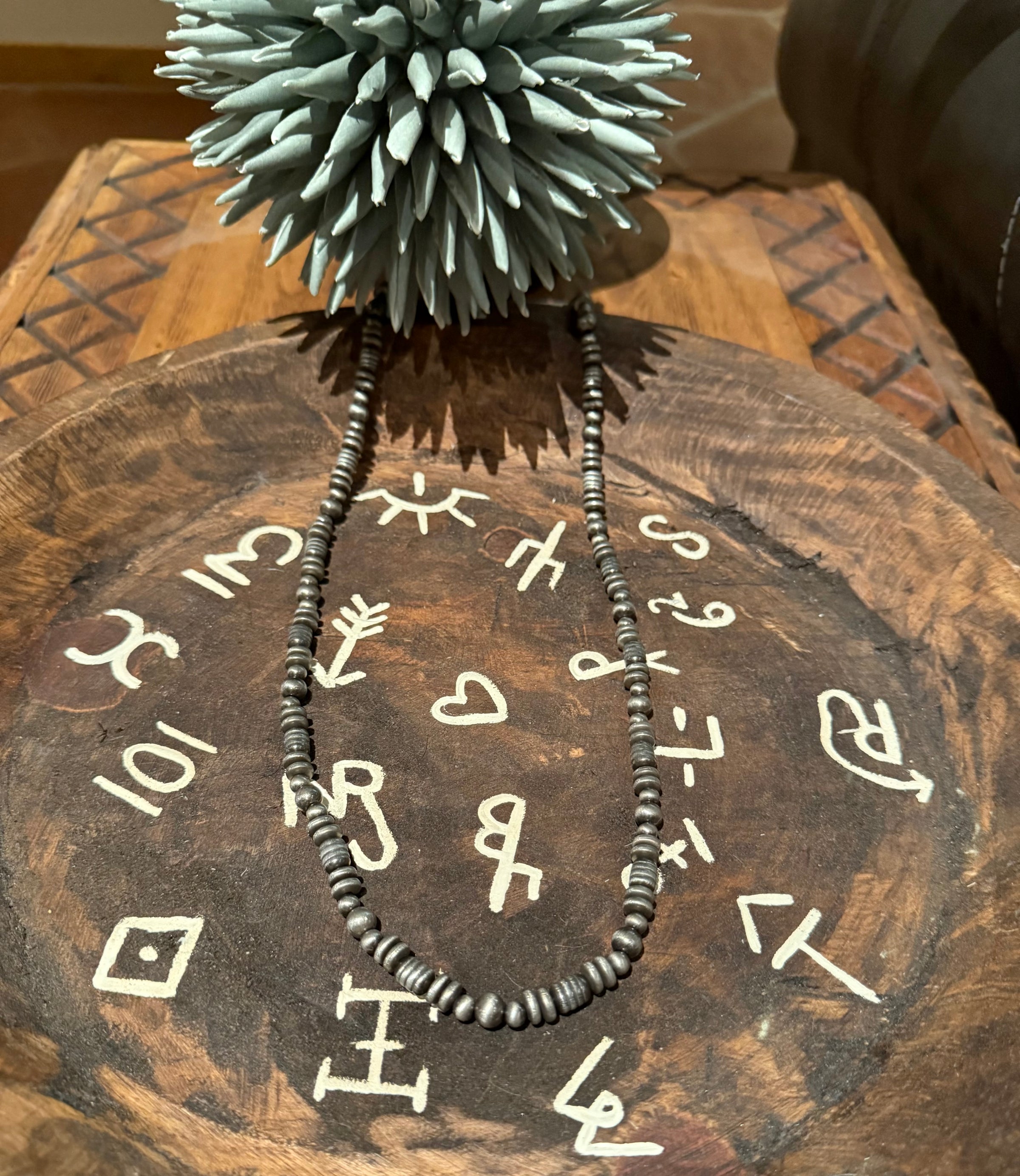 Cylinder style Navajo pearl Necklace