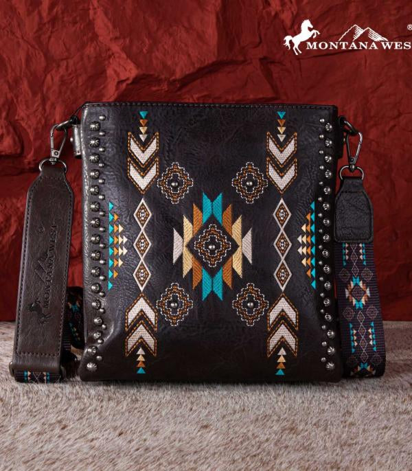 Aztec Crossbody purse in coffee