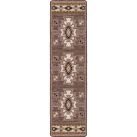 Barrel worn saddle area rug