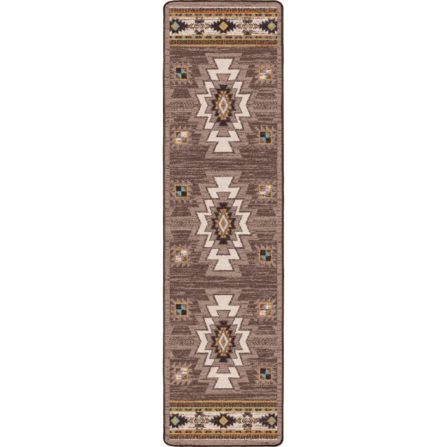 Barrel worn saddle area rug