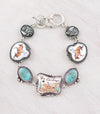 Cowboy Western Turquoise charm bracelet