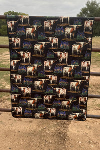 Texas plains Christmas BLANKET  reversible