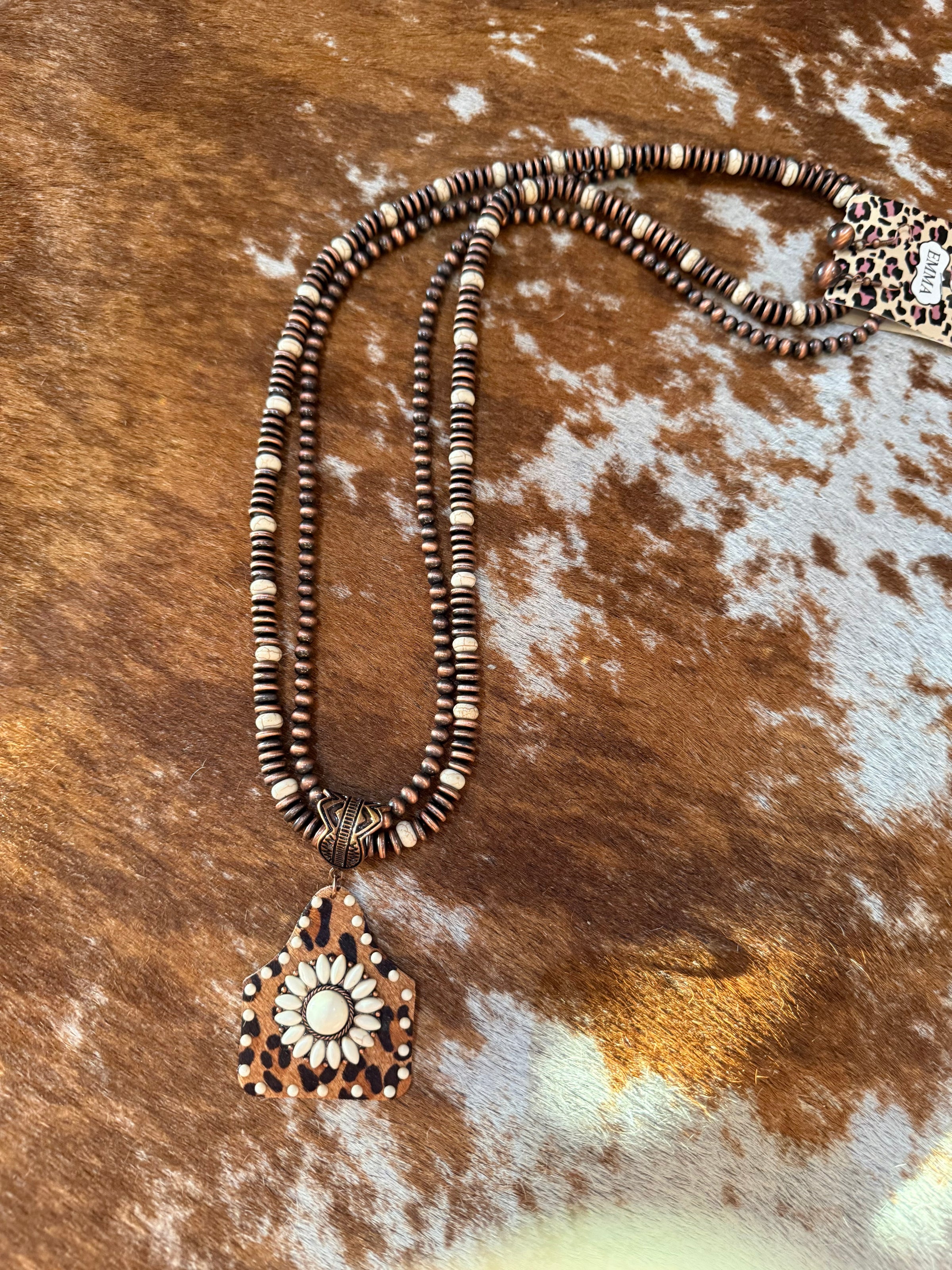 Southwestern Turquoise stone Necklace   Long