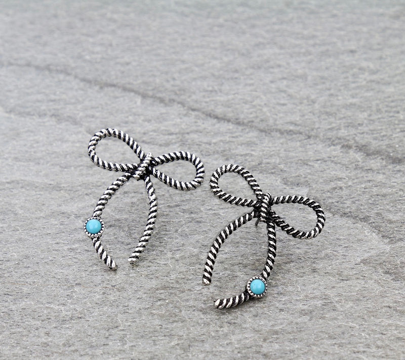 Bow rope earrings