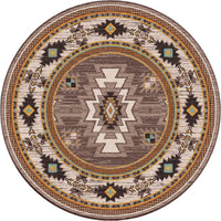 Barrel worn saddle area rug