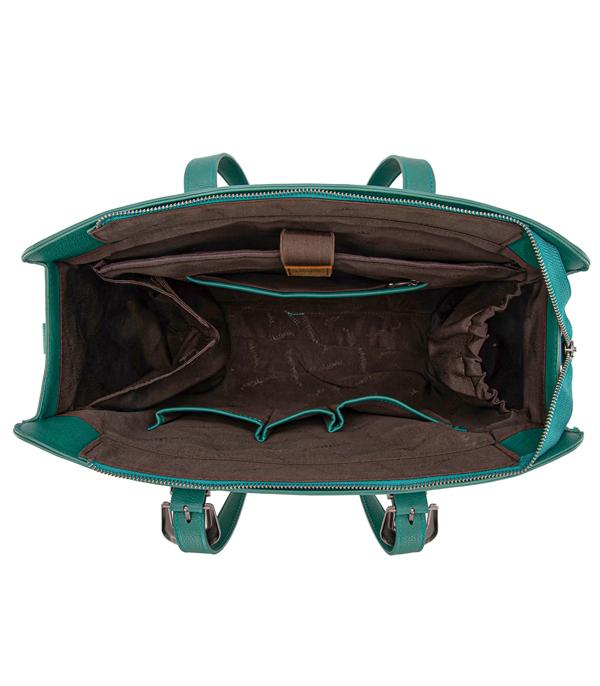 Large Trinity Ranch Cowhide WORK Tote