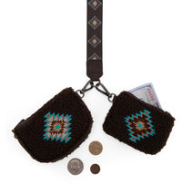 Dual Sherpa wristlet  CHOCOLATE  RDIF PROTECTED