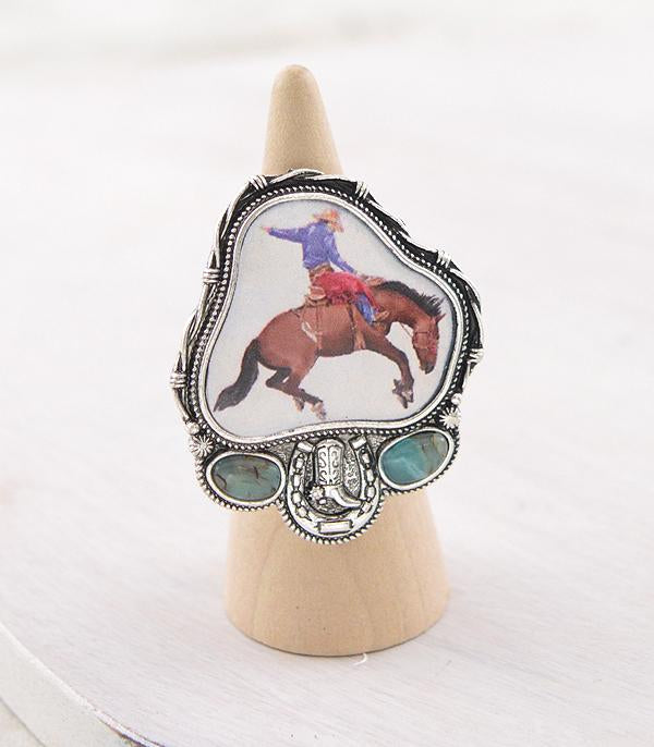 Turquoise Bronc Southwest Ring