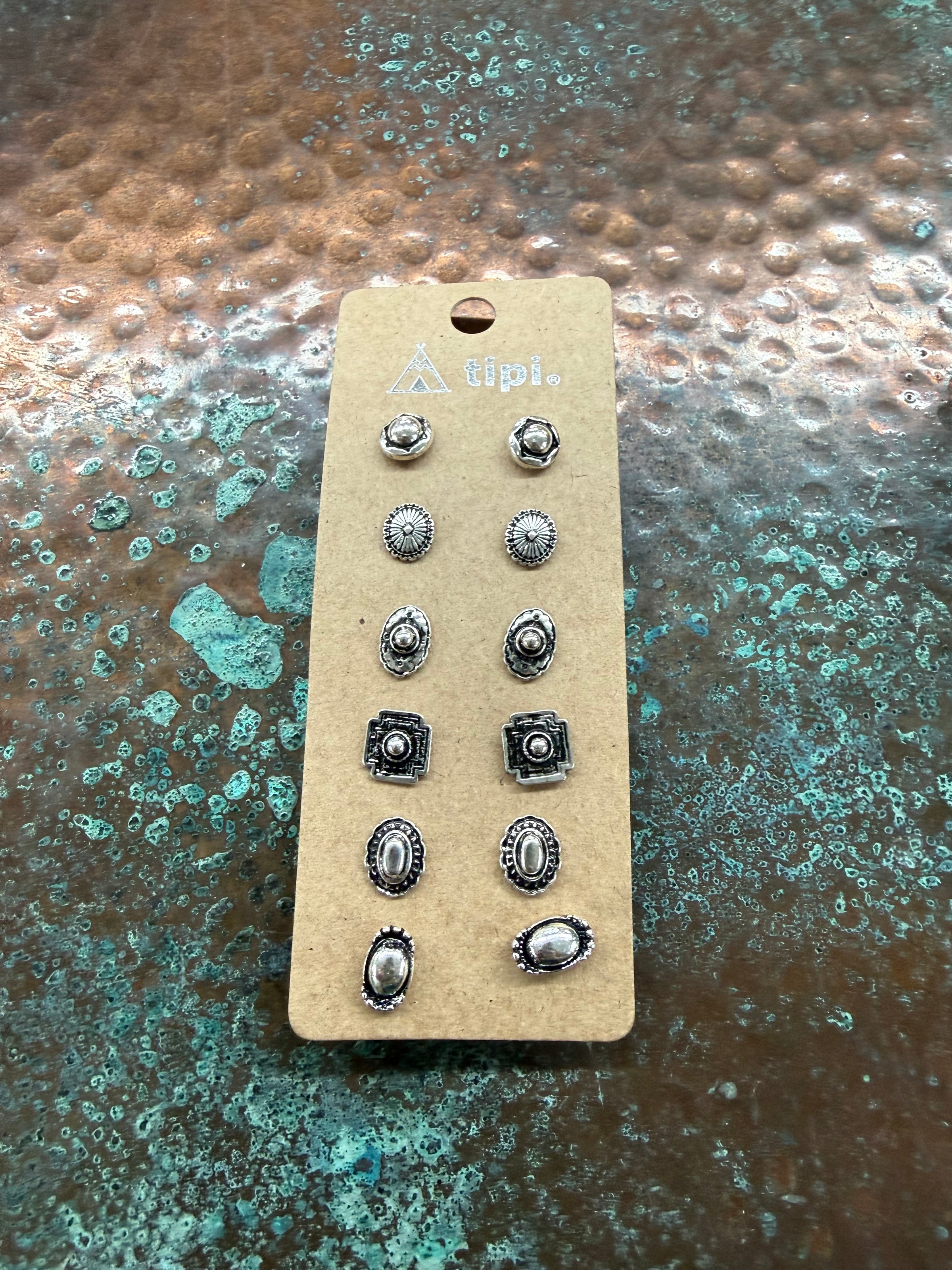 6 pack Western earrings