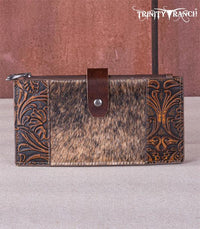 Trinity ranch cowhide tooled WALLET