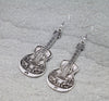 Western guitar earrings silver