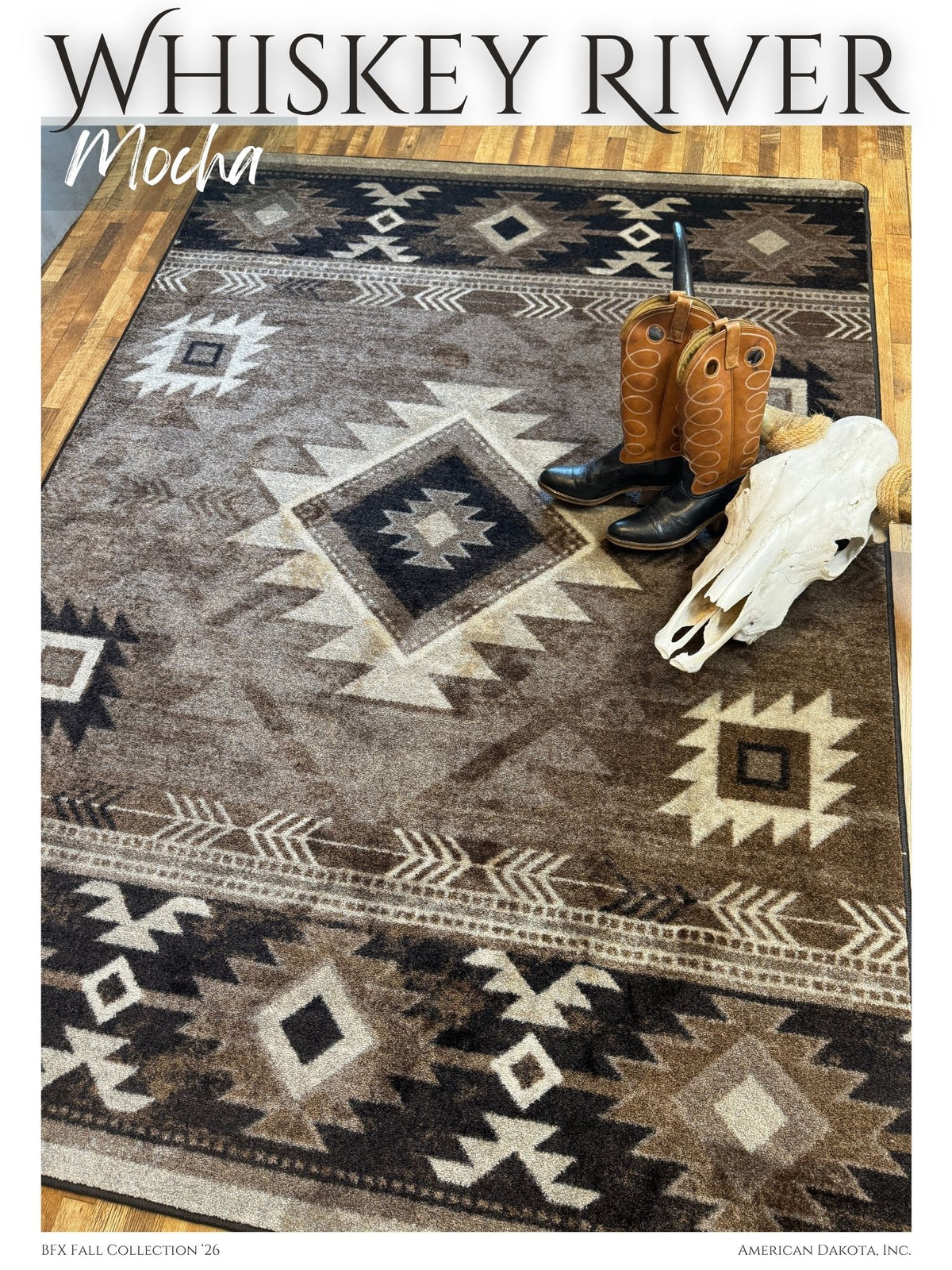Whiskey river Mocha area rug