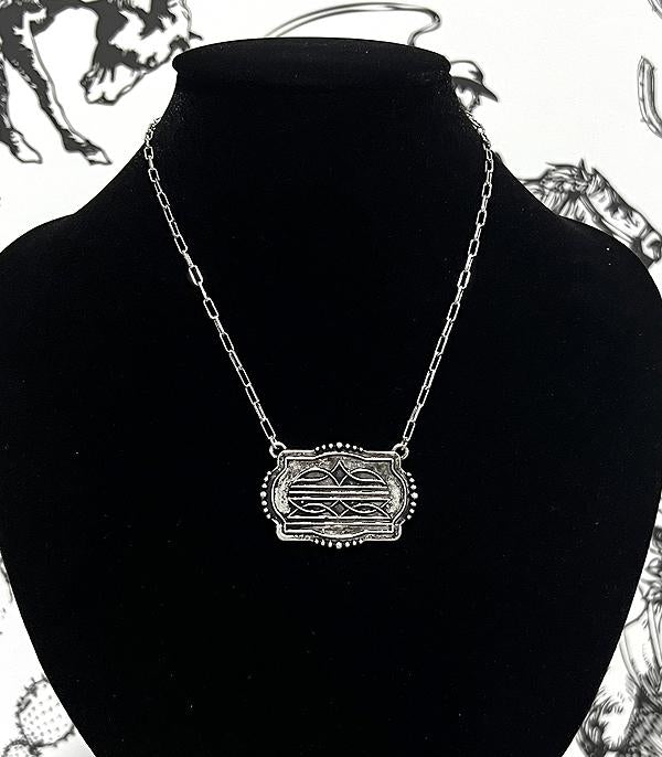 Boot stitch necklace