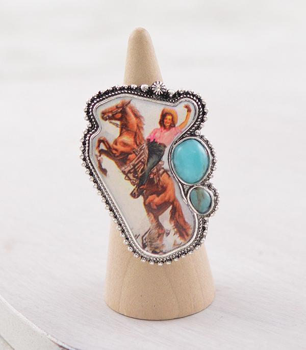 Turquoise cowgirl Southwest Ring