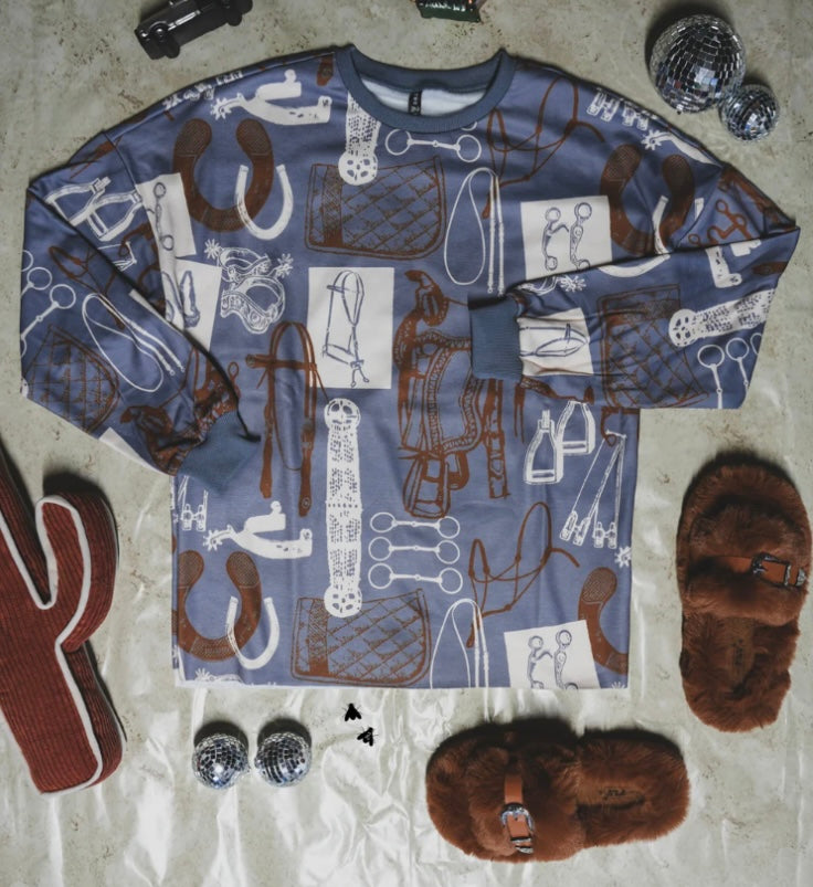 ((ONLY L LEFT))   Tack room talks sweatshirt