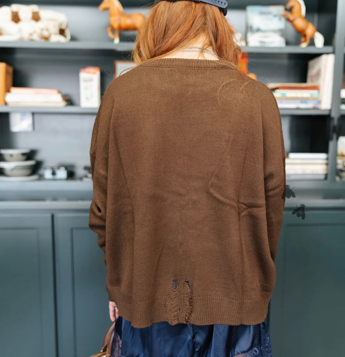 Worn Lucky knit sweater