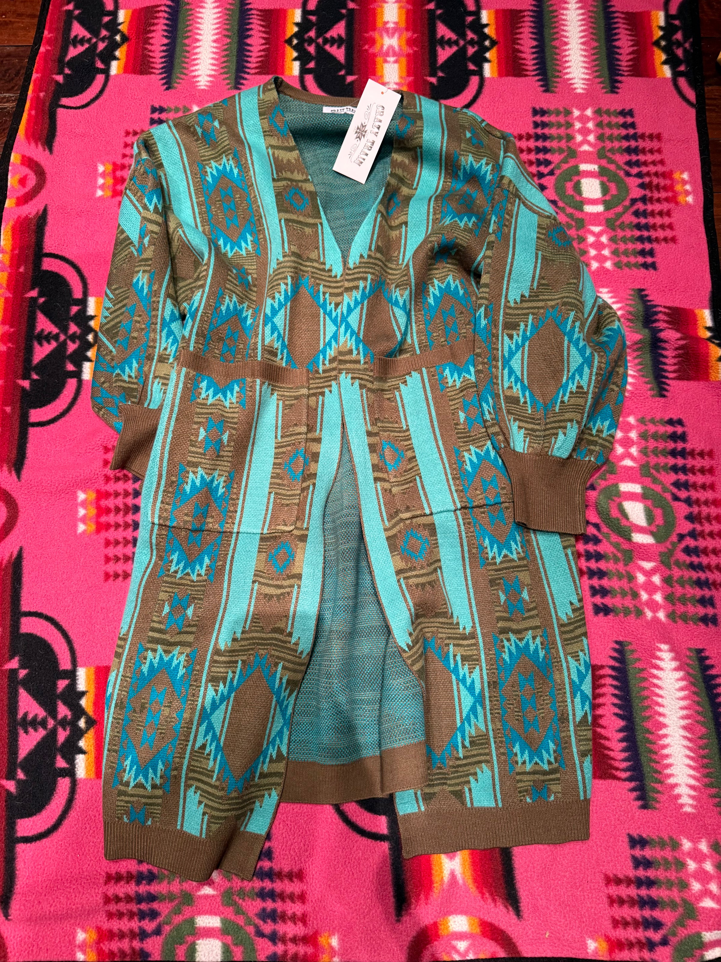 Large knit cardigan