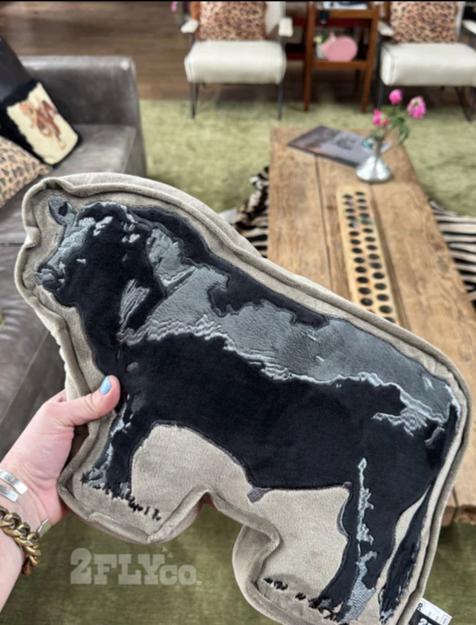 Cattle talk Angus pillow