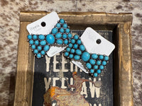 Turquoise stone Bow cuff RING