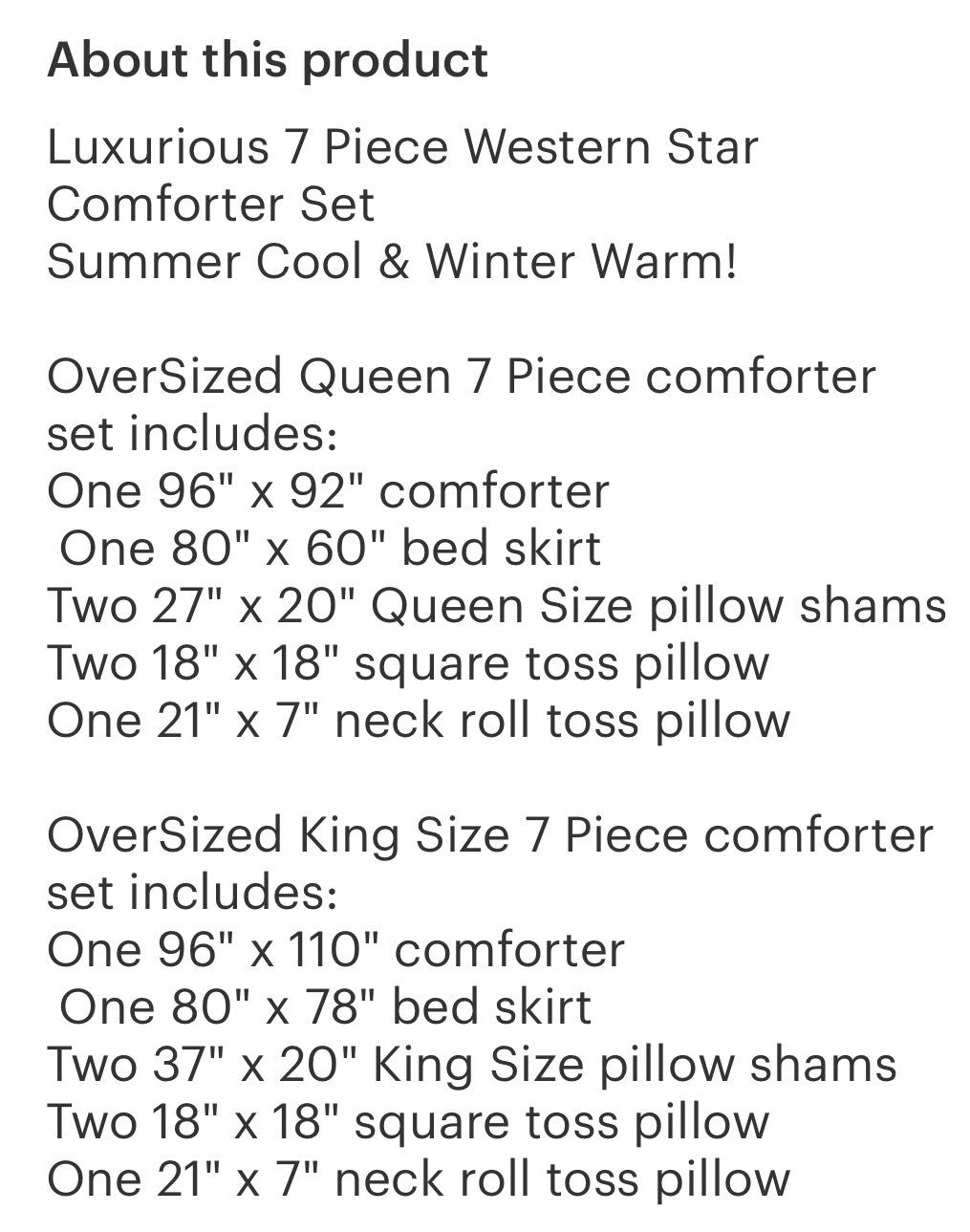 Horses Comforter 7 pc SET