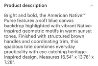 American Native crossbody purse