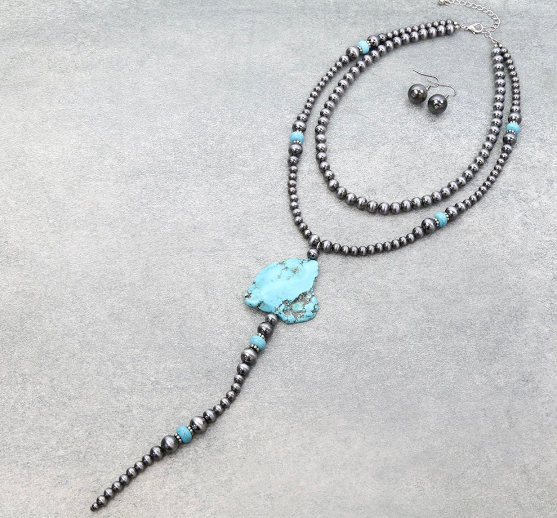 Turquoise drop neckalce