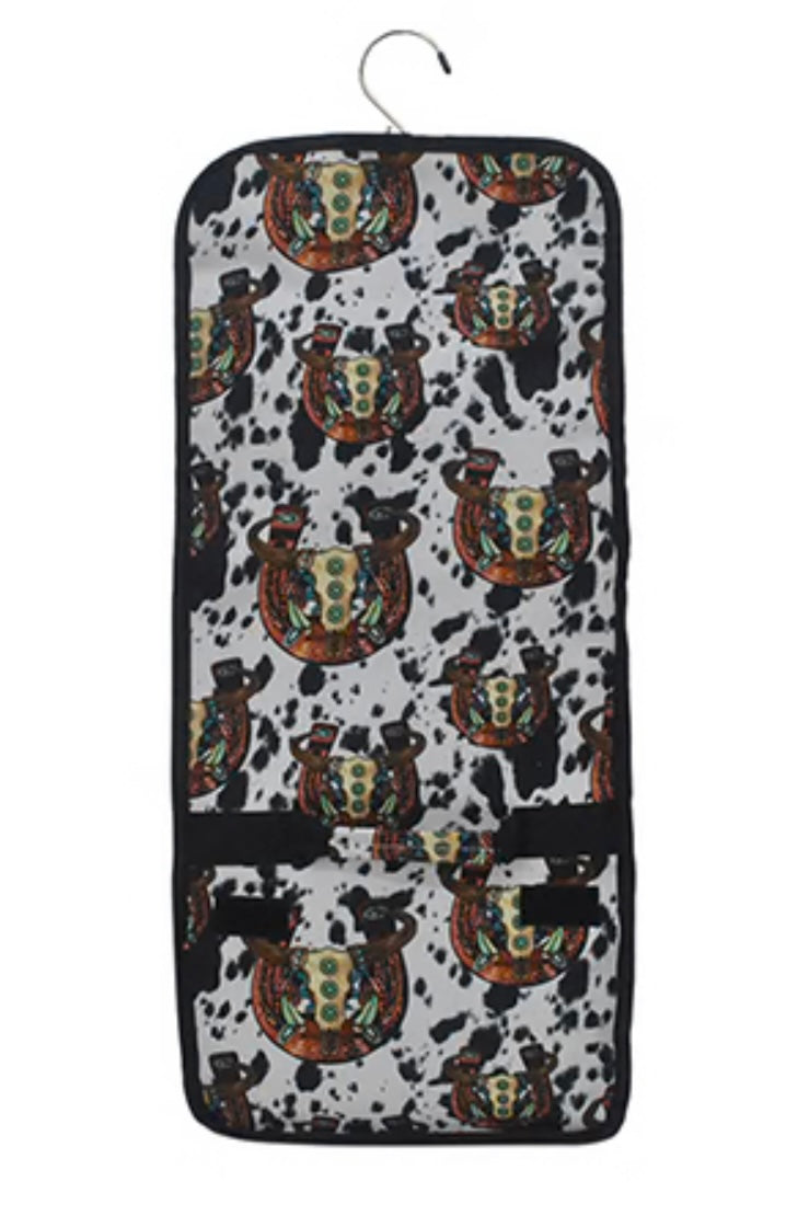 Western Horseshoe toiletry roll up bag