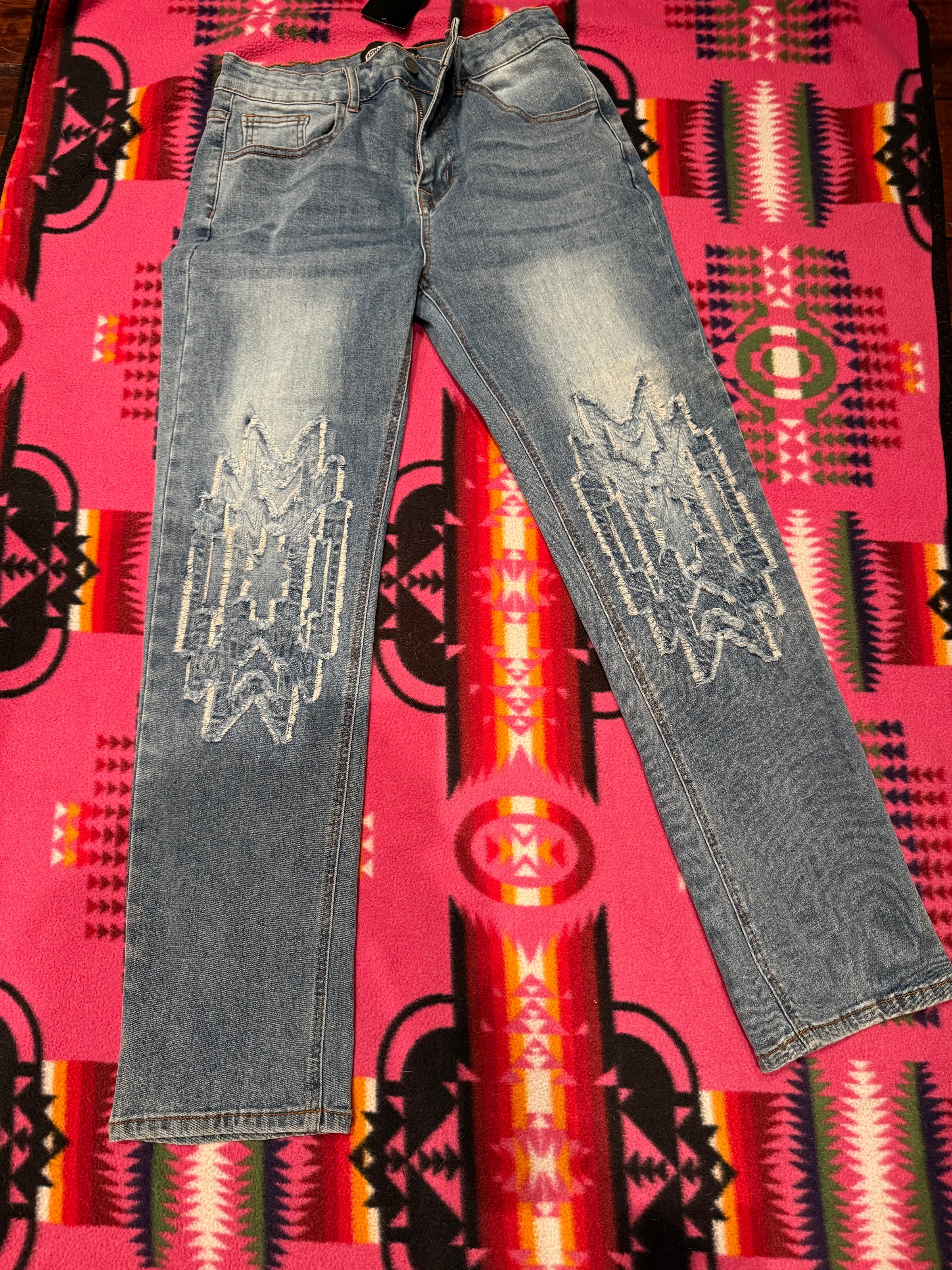 Med aztec jeans stretchy