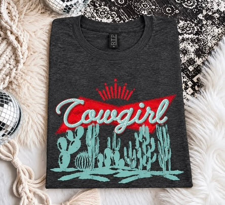 Wild Western Tee   Desert cactus Cowgirl