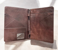Tooled leather folder porfolio