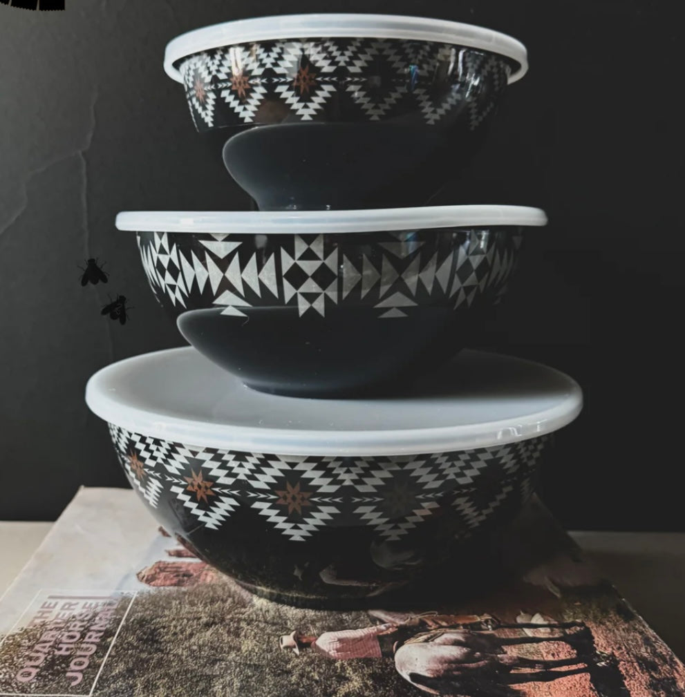 Aztec 3 BOWL Set  in black