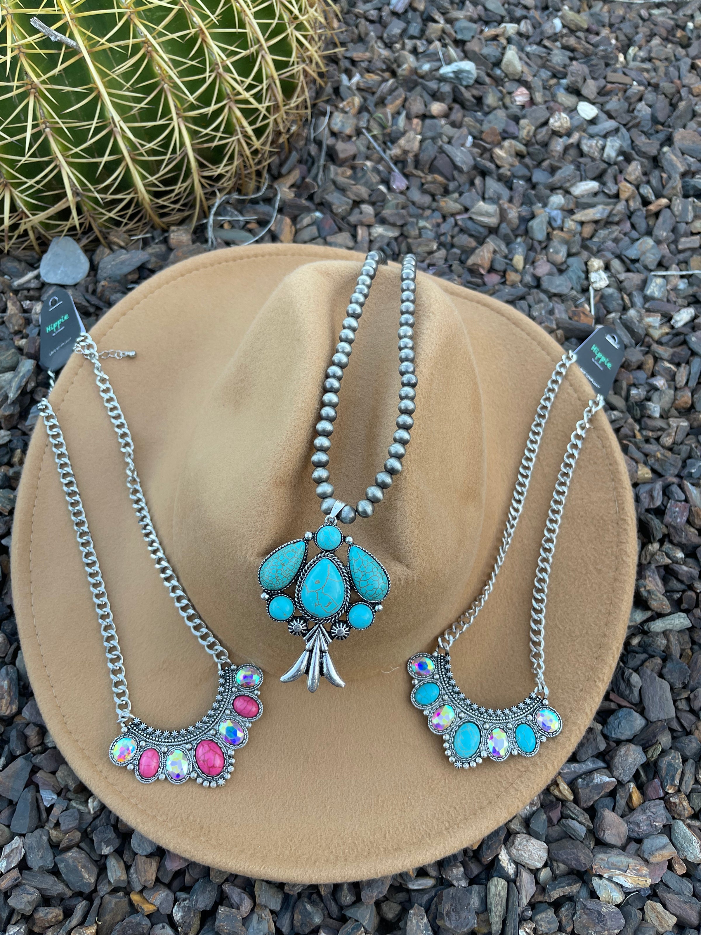 3 pack southwest shimmer & Turquoise necklace